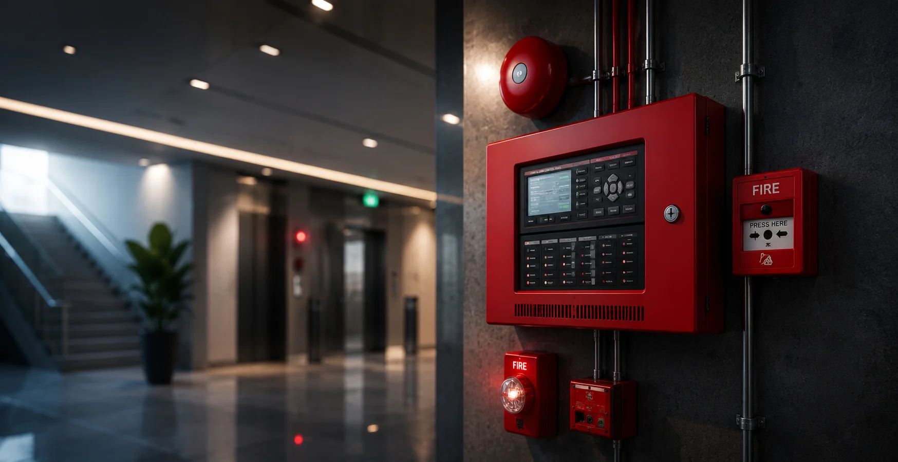 Fire and security systems technician monitoring co